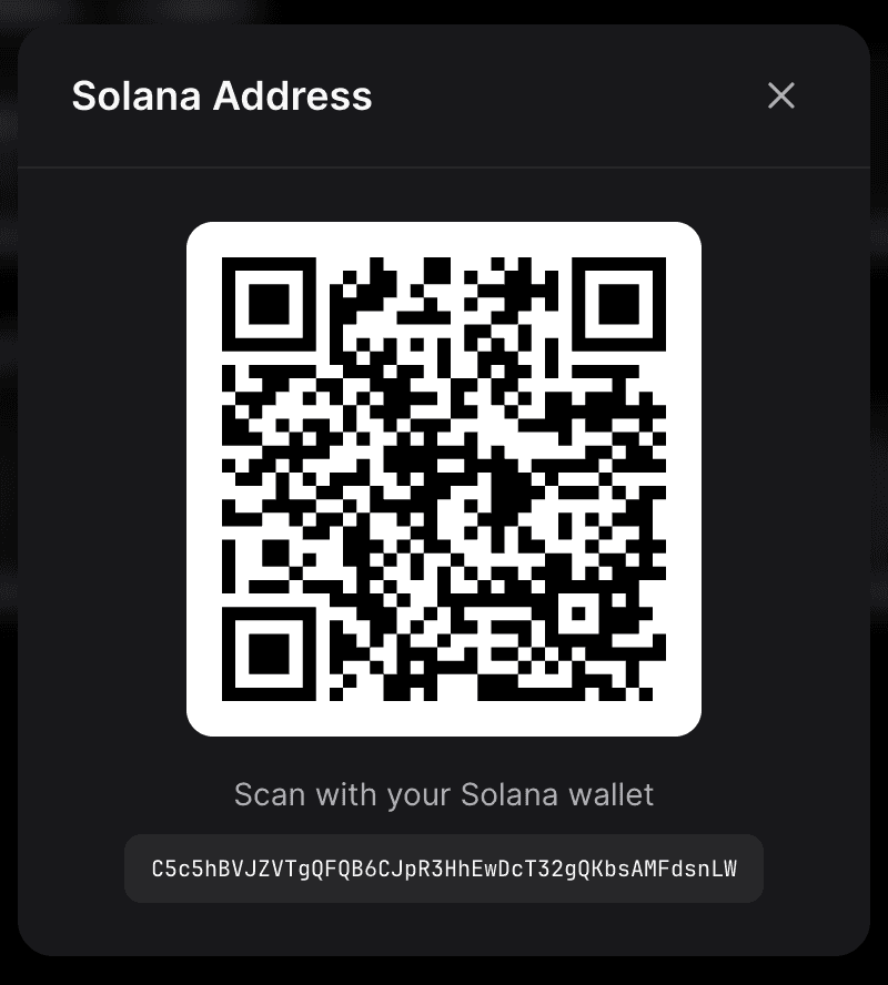 Screenshot of GIB wallet card with QR code